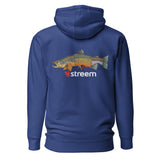 Streem Logo Front | Tri-Trout Back - Premium Hoodie (Dark Colors)